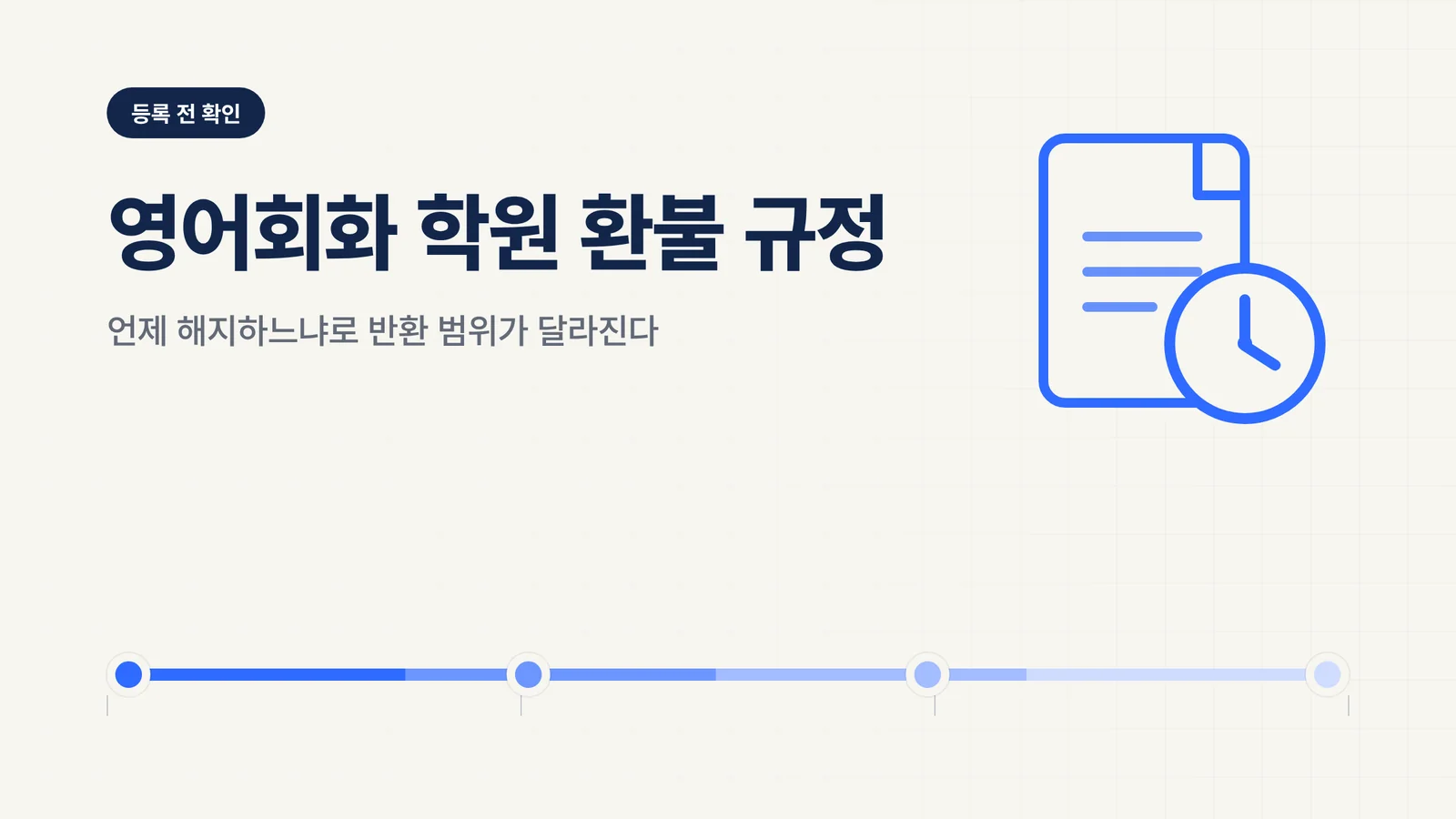 영어회화 학원 환불 규정 선택 가이드 썸네일